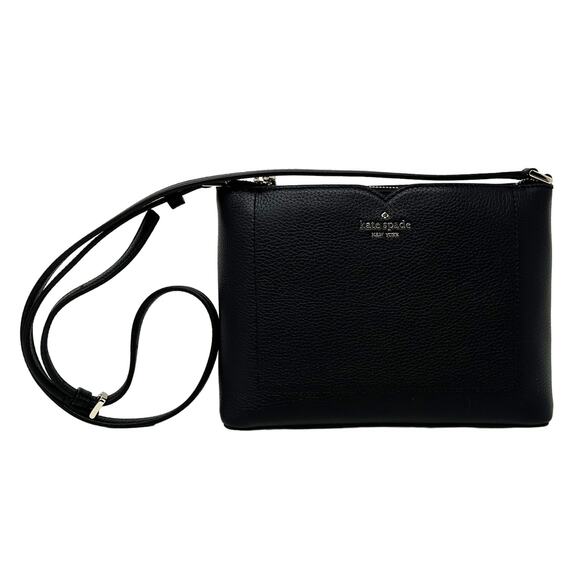 Kate Spade Harlow Crossbody Purse Black Leather WKR00058 - Picture 1 of 10